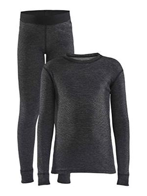 Craft 1909714 Core Wool Merino Set Jr - Black Melange - 122/128 Craft 1909714 Core Wool Merino Set Jr - Black Melange - 122/128