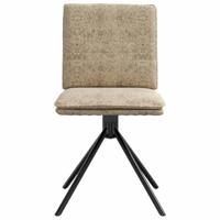 Eetkamerstoel kunstsuède lichtgrijs - thumbnail