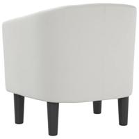 Kuipstoel kunstleer wit - thumbnail