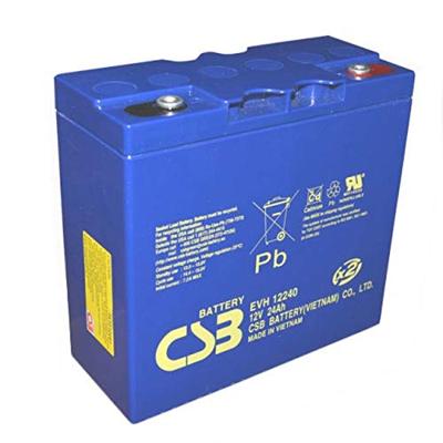 CSB Battery EVH 12240 Loodaccu 12 V 24 Ah Loodvlies (AGM) (b x h x d) 181 x 170 x 76 mm M5-schroefaansluiting Cyclusbestendig, Onderhoudsvrij, Geringe