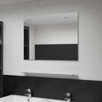 VidaXL Wandspiegel met schap 80x60 cm gehard glas - thumbnail
