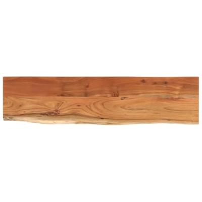 Wandschap rechthoekig natuurlijke rand 120x30x3,8 cm acaciahout