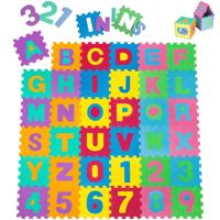 Puzzelmat 86 delig met getallen en letters Multicolor - thumbnail