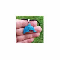 Orgonite Hanger Dolfijn Bergkristal Blauw - thumbnail