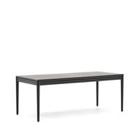 Kave Home Uitschuifbare Eettafel 'Lenon' Eikenhout, 200-280 x 90cm, kleur Zwart - thumbnail