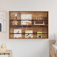 Tijdschrift Rek met plank Oudhout 100 x 12 x 70 cm Bewerkt hout - thumbnail