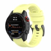 By Qubix - Siliconen sportbandje - Geel - Compatible met Garmin Tactix 8-51mm - Compatible Garmin bandje - thumbnail