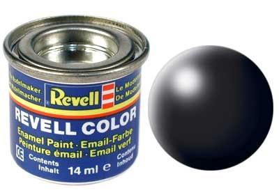 Revell Enamel NR.302 Zwart Zijdemat - 14ml