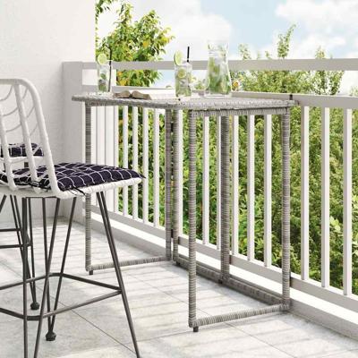 Tuintafel inklapbaar 90x51x75 cm poly rattan grijs Tuintafel inklapbaar 90x51x75 cm poly rattan grijs
