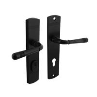 Intersteel Achterdeurbeslag Helena profielcilindergat 72mm met kerntrekbeveiliging zwart - thumbnail