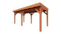 Trendhout Overkapping Refter XL 550x285 cm- Plat dak- Onbehandeld lariks Douglas hout- Trendhout - thumbnail