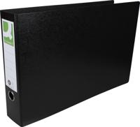 Q-CONNECT ordner, voor ft A3, uit karton, liggend, rug van 8 cm, zwart - thumbnail