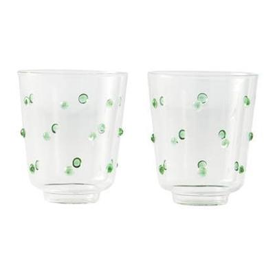 POLSPOTTEN Nob Waterglazen 2 st. - Olijfgroen