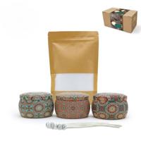 With love Giftset groen pearlsand candle - thumbnail
