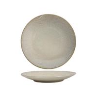 Ontbijtbord lines ocean beige Ø21cm - thumbnail