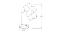 Brilliant Junior Tafellamp Spaarlamp, Gloeilamp E27 40 W Titaan - thumbnail