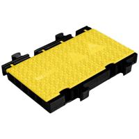 DEFENDER by Adam Hall Kabelbrug-middenstuk 869350 Polyurethaan Zwart/geel Aantal kanalen: 5 475 mm Inhoud: 1 stuk(s) - thumbnail