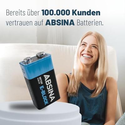 Absina 9V batterij (blok) Alkaline 580 mAh 9 V 4 stuk(s)