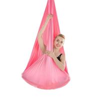 Huishoudelijke handstand elastische stretching touw antenne yoga hangmat set (roze) - thumbnail