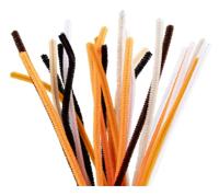 Creativ Company Chenille, l: 30 cm, dikte 6 mm, halloween kleuren, 25 div/ 1 doos - thumbnail