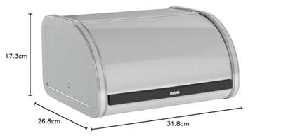 Brabantia broodtrommel met schuifdeksel medium matt steel