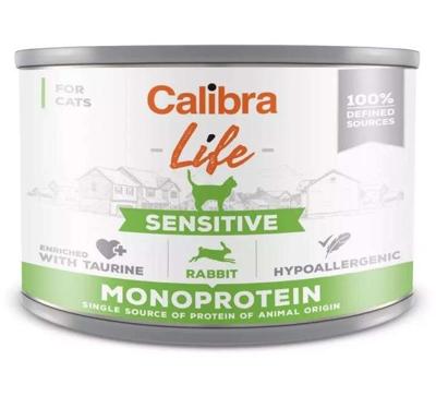 Calibra Life Cat Adult Sensitive Monoprotein Konijn natvoer kat 6x200gr