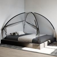 VidaXL Klamboe met deuren mongolia 220 gaas 200x180x135 cm zwart - thumbnail