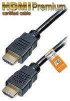 Maxtrack C 216-1,5 L HDMI-kabel HDMI Aansluitkabel HDMI-A-stekker, HDMI-A-stekker 1.50 m Wit 4K UHD, Afgeschermd, Audio Return Channel (ARC), Vergulde - thumbnail