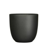 Bloempot Pot rond es/10.5 tusca 11 x 12 cm zwart mat Mica - Mica decorations - thumbnail