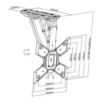 My Wall HL 40 MWL TV-plafondbeugel Gemotoriseerd, Kantelbaar, Met afstandsbediening - thumbnail
