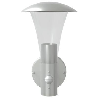 VidaXL Buitenwandlamp met sensor roestvrij staal zilverkleurig