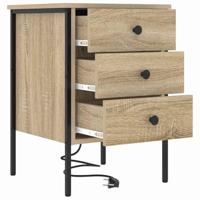 Nachtkastje 2 pcs Sonoma eiken 42 x 41 x 61 cm Bewerkt hout - thumbnail