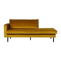 WOOOD Daybed 'Rodeo' Links, Velvet, kleur Oker - thumbnail