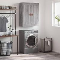 Wandkast 69,5x34x90 cm bewerkt hout grijs sonoma eikenkleurig - thumbnail