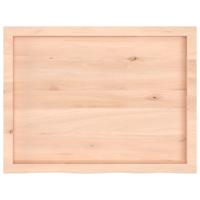 Wandschap 80x60x4 cm onbehandeld massief eikenhout - thumbnail