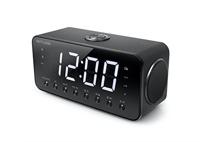 Muse M-192CR wekker, USB, matzwart - thumbnail