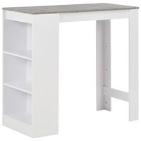 Bartafel met schap 110x50x103 cm wit - thumbnail