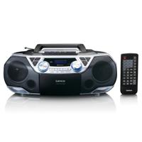Draagbare Boombox met DAB+/FM-radio, Bluetooth®, CD, cassetterecorder en USB-speler Zilver - thumbnail