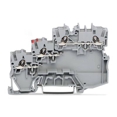 WAGO 2000-5310/101-000 Actuatorklem 3-etages 7 mm Push-In-klem Grijs 50 stuk(s)