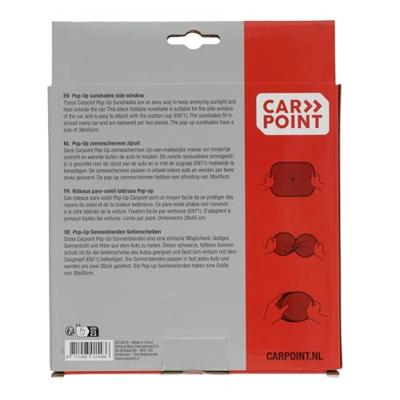 Carpoint Zonneschermen zijruit 38 x 45 cm zwart 2 stuks