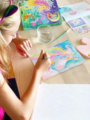 Dam Magical unicorns water aquarellen