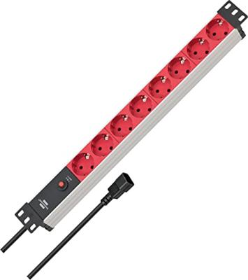 Alu-Line 19" Rack Mount Power Strip | Schuko to 12 x Schuko