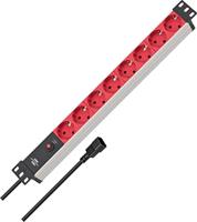 Brennenstuhl 1390007118 Alu-Line 19" PDU | Server Stekkerdoos | 10A met 8x Type F Aansluitingen | C14 UPS-Stekker | 2 meter - thumbnail