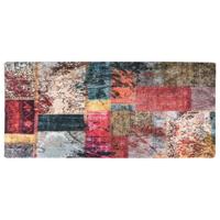 VidaXL Vloerkleed wasbaar anti-slip patchwork 80x300 cm meerkleurig - thumbnail