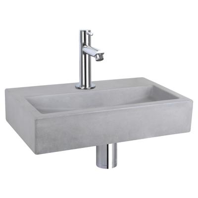 Differnz Flat fonteinset beton lichtgrijs kraan recht chroom 38 x 24 x 8 cm Differnz Flat fonteinset beton lichtgrijs kraan recht chroom 38 x 24 x 8 cm