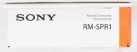 Sony RM-SPR1 Remote Commander (RMSPR1.SYH) - thumbnail