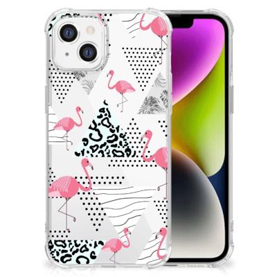 iPhone 14 Case Anti-shock Flamingo Triangle iPhone 14 Case Anti-shock Flamingo Triangle