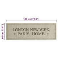 VidaXL Keukenmat wasbaar home-tekst 60x180 cm fluweel - thumbnail