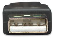 Manhattan USB-kabel USB 2.0 USB-A stekker, USB-A bus 10.00 m Zwart 150248 - thumbnail