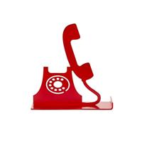 Telefoon Houder - Retro Telefoon Design Rood - thumbnail